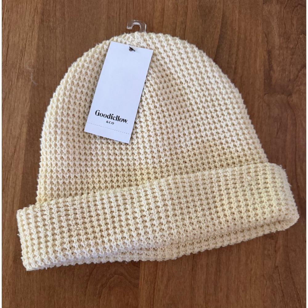 Goodfellow & Co Men's Waffle Knit Beanie -Cream